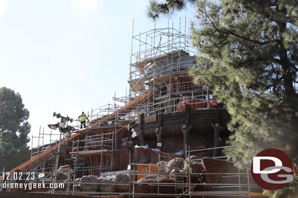 A check of the construction work for Tiana's Bayou Adventure.