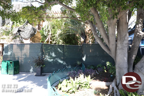 Fences up near the Star Wars Trading Post and Monorail Station