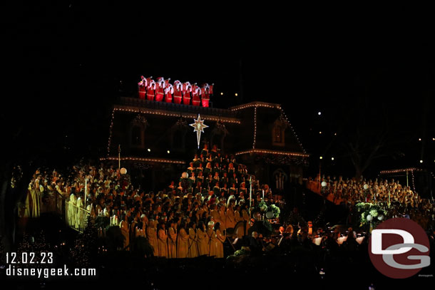 Showtime...  the moment the lights come on and the trumpets ring out with the full choir is always great!