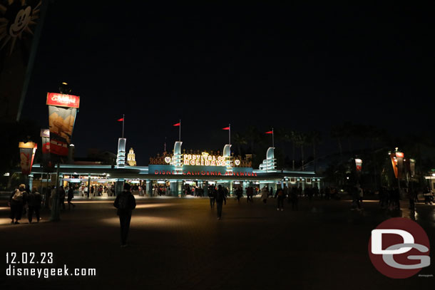 6:27pm - After the ceremony I crossed over to Disney California Adventure