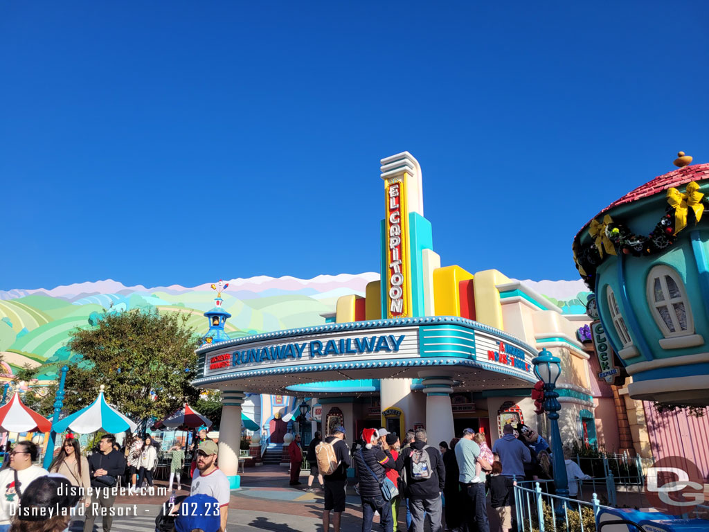 The queue on the right was for Pete.