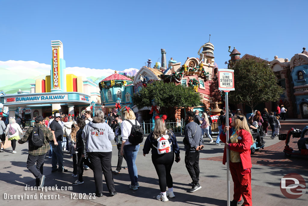 By the time I left the queue was backing up for Runaway Railway.