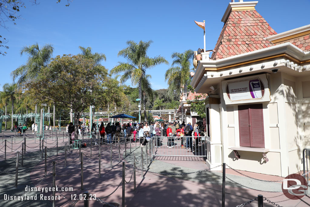 Line at the ticket booths this morning.