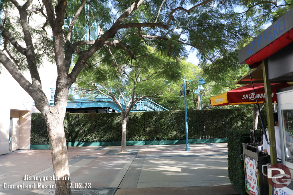 Walls up for an event in the Hyperion Courtyard