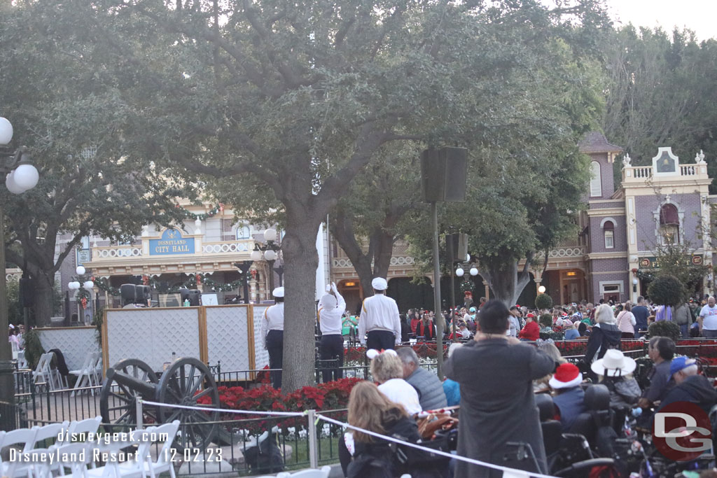 4:15pm - The Flag Retreat was silent tonight,  no recording.