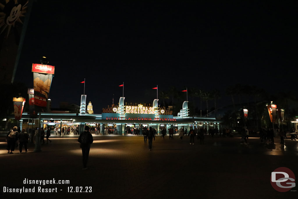 6:27pm - After the ceremony I crossed over to Disney California Adventure