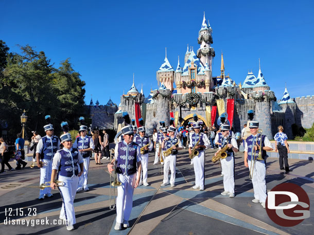 Caught up with the Disneyland Band in front of Sleeping Beauty Castle.