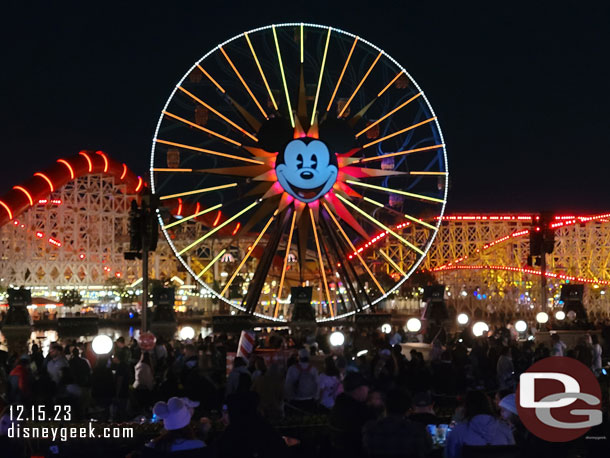 8:48pm - Found a spot for World of Color Season of Light