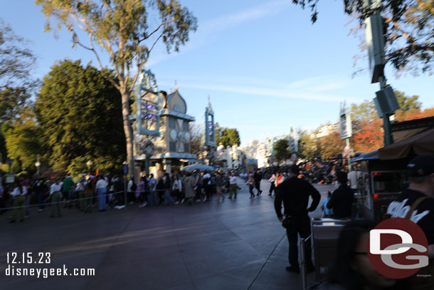 Crossing the parade before the Winter Wonderland group.