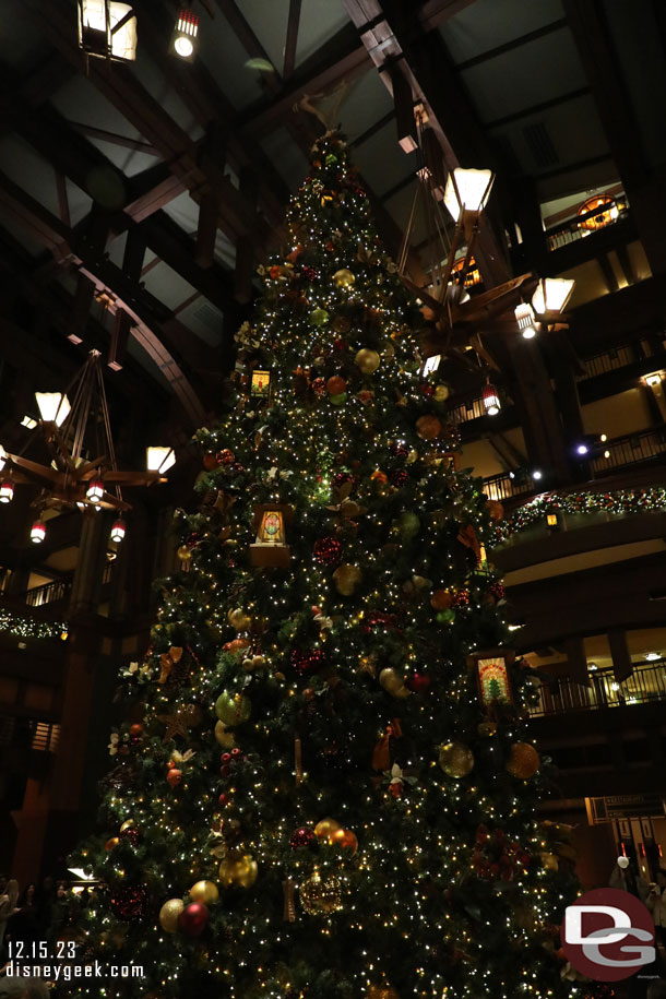 The large lobby Christmas tree