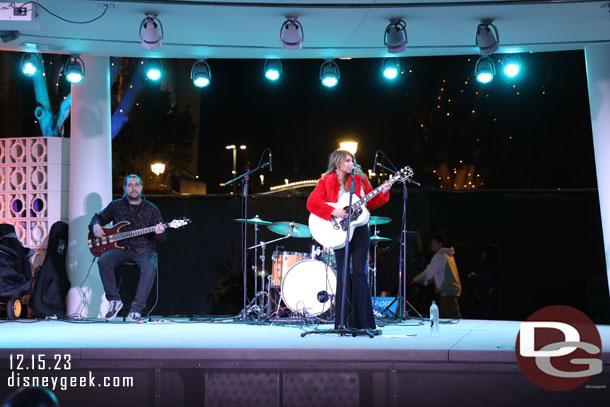 Sabrina Lentini performing in Downtown Disney