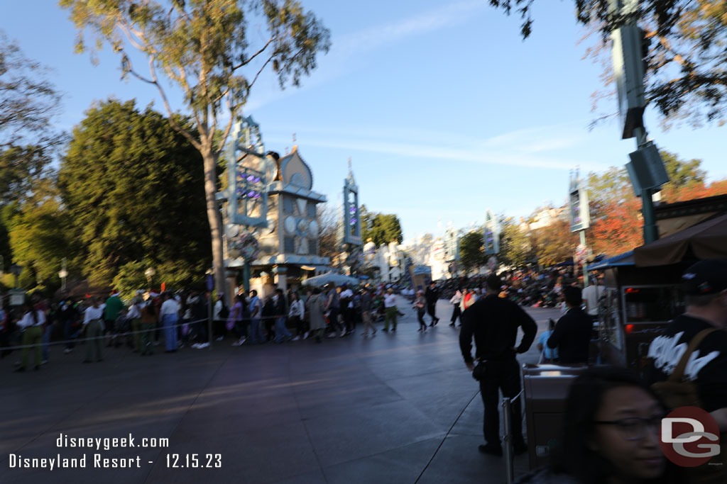 Crossing the parade before the Winter Wonderland group.