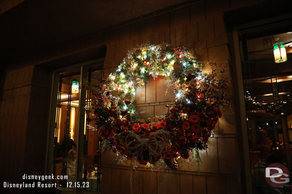 A large wreath at Disney