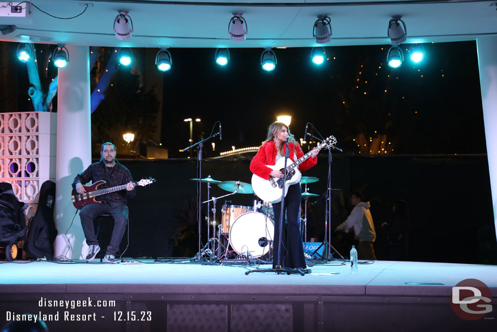 Sabrina Lentini performing in Downtown Disney