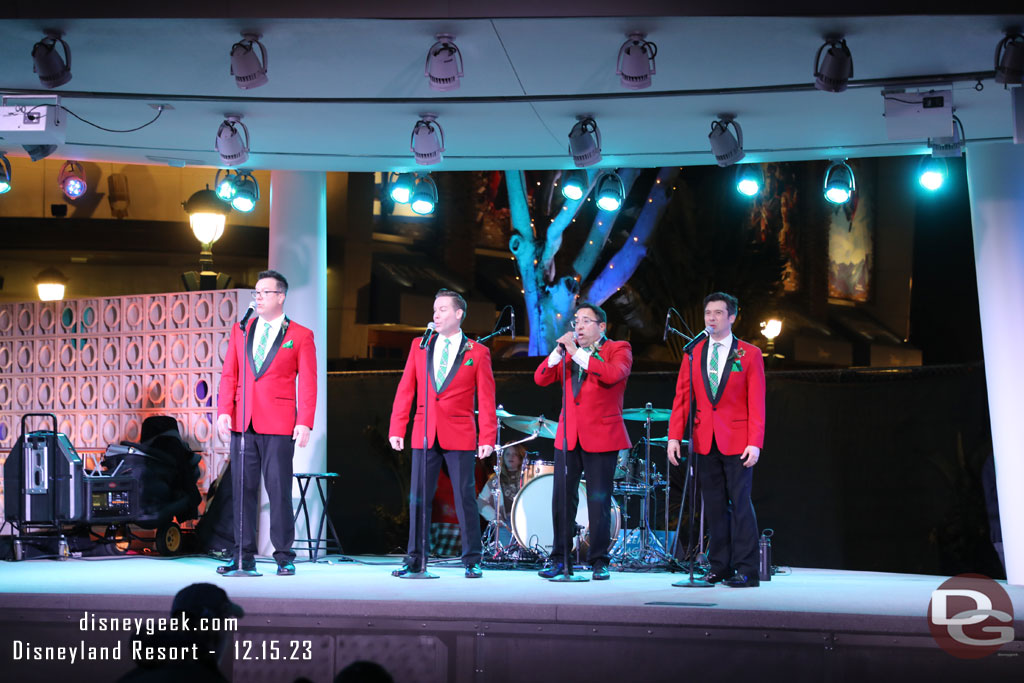 The MoonRays put on a Christmas concert in Downtown Disney