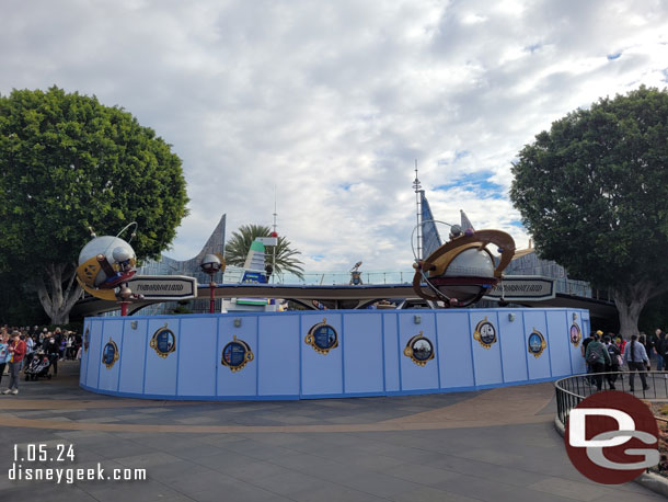 A scheduled Astro Orbitor renovation is underway. The ride has been removed as it has in past ones.