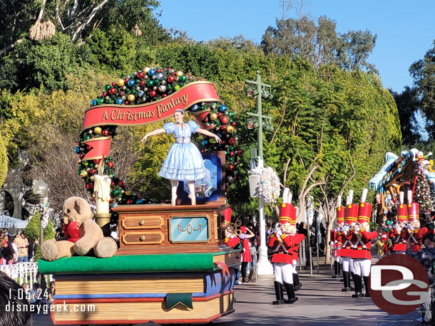 A Christmas Fantasy Parade runs through Sunday