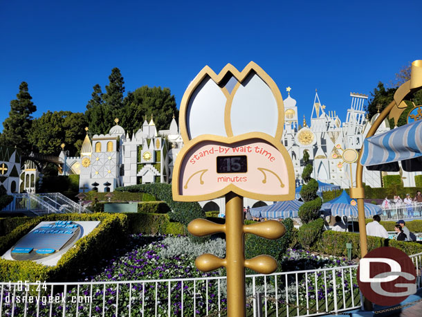 2:21pm - Decided to hop in line for it's a small world holiday.