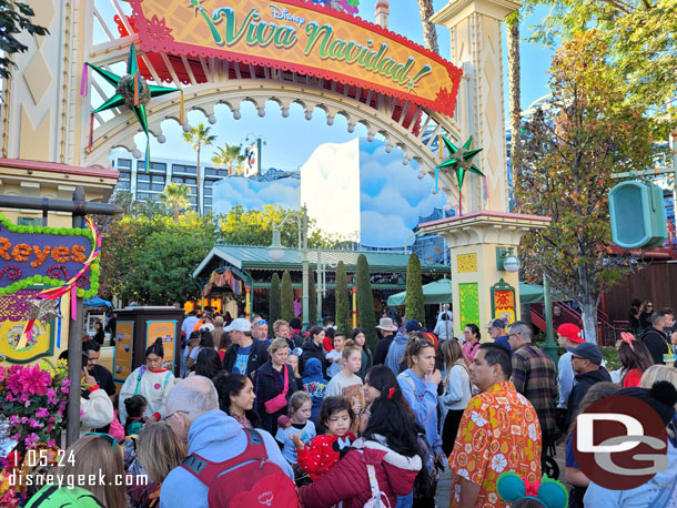 A little congestion due to a Viva Navidad Street Party ending recently