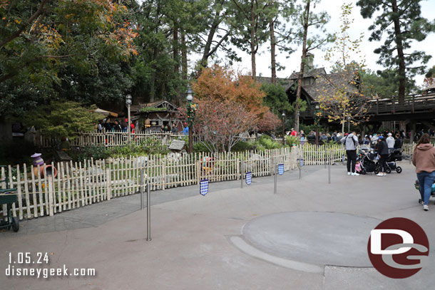 An extended queue is set up for Winnie the Pooh today but not in use at the moment.