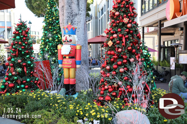 Most of the Christmas decorations remain up in  Downtown Disney