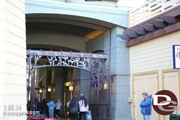 The Disney100 banner is gone from the entrance to the hotel