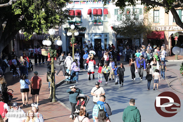 Goofy was making the rounds in Town Square