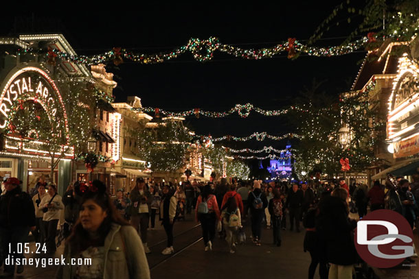 Returned to Disneyland after their set for the 7:30pm Wintertime Enchantment moment