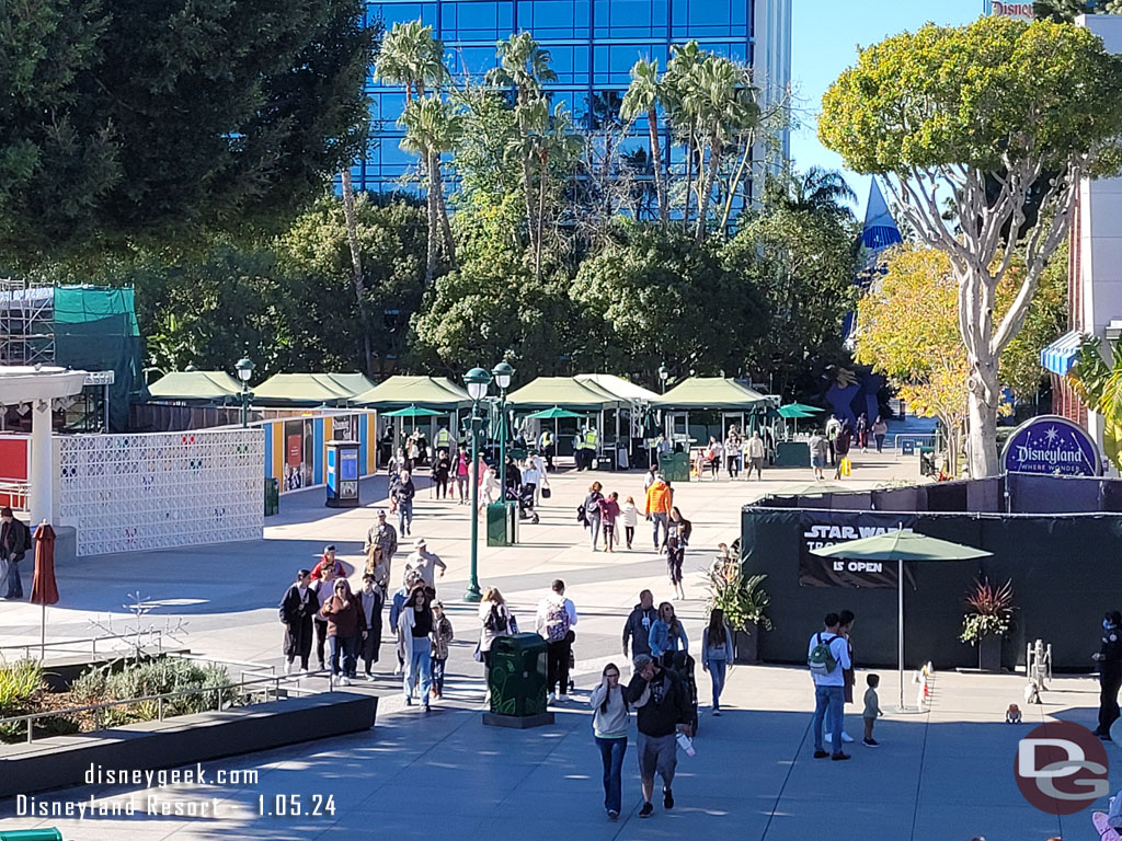 The concrete replacement project has moved to right in front of the Star Wars Trading post.