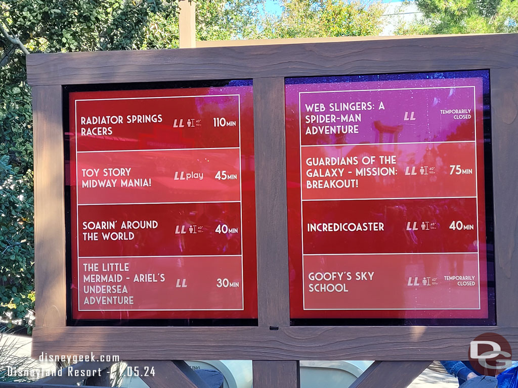 12:27pm - Another look at DCA wait times