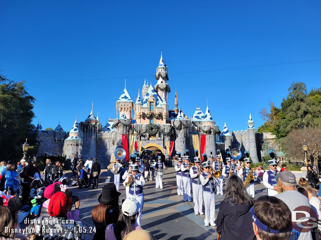 Stopped to see the Disneyland Band at Sleeping Beauty Castle