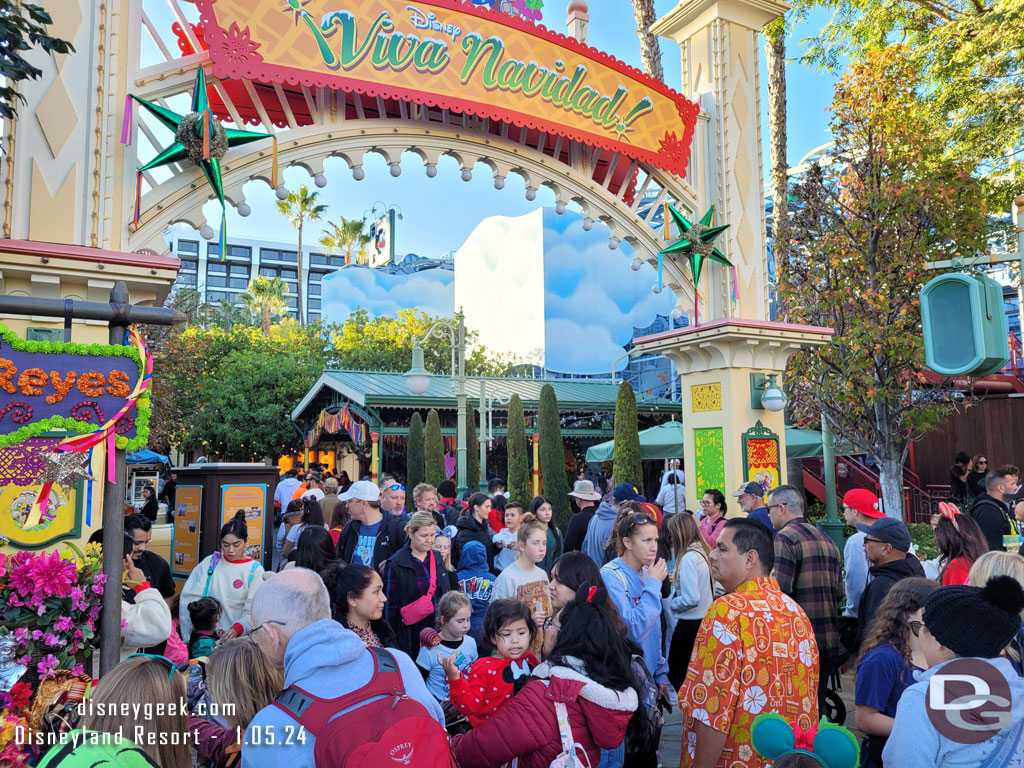 A little congestion due to a Viva Navidad Street Party ending recently