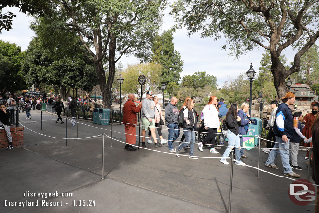 An extended queue set up for Pirates and they were working to fill it.