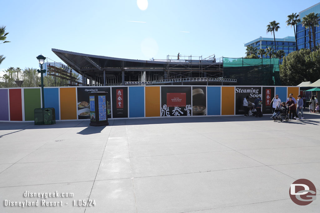 Work continues on the future Din Tai Fung building