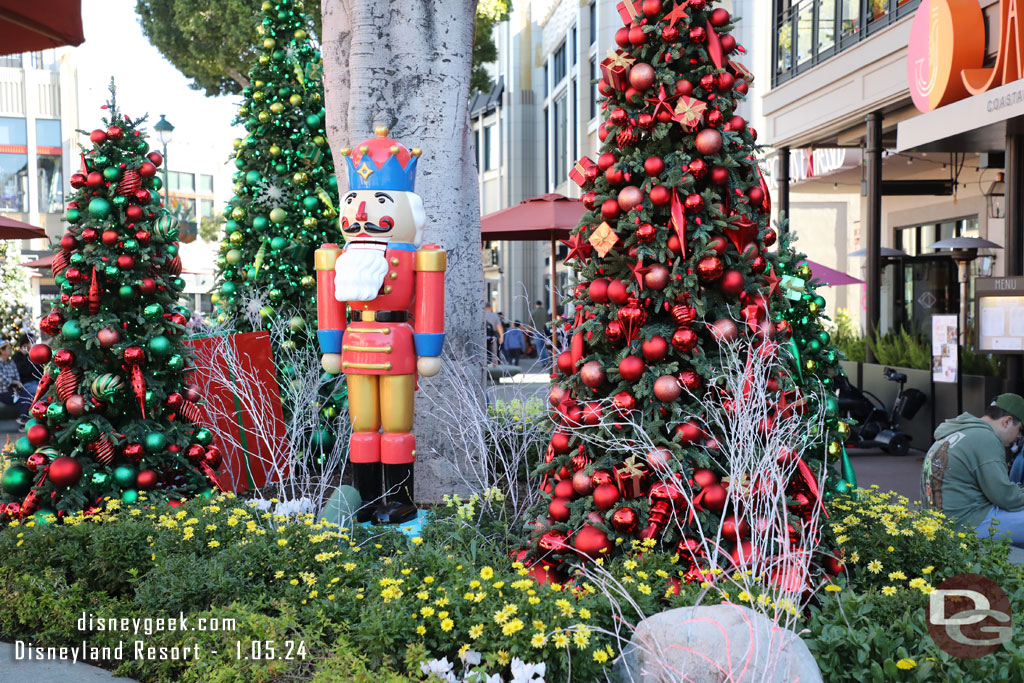 Most of the Christmas decorations remain up in  Downtown Disney