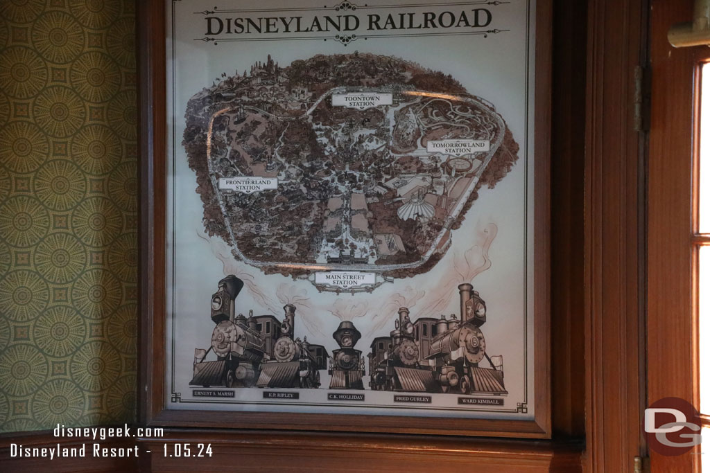 The board shows three trains this afternoon and the one I am waiting for just left Toontown.