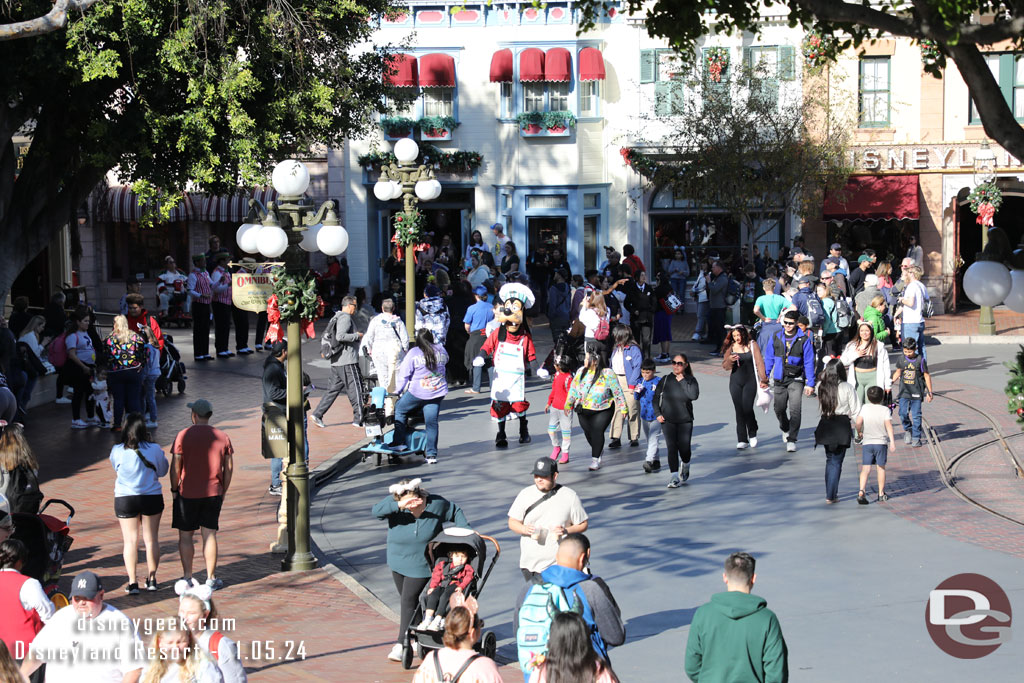 Goofy was making the rounds in Town Square