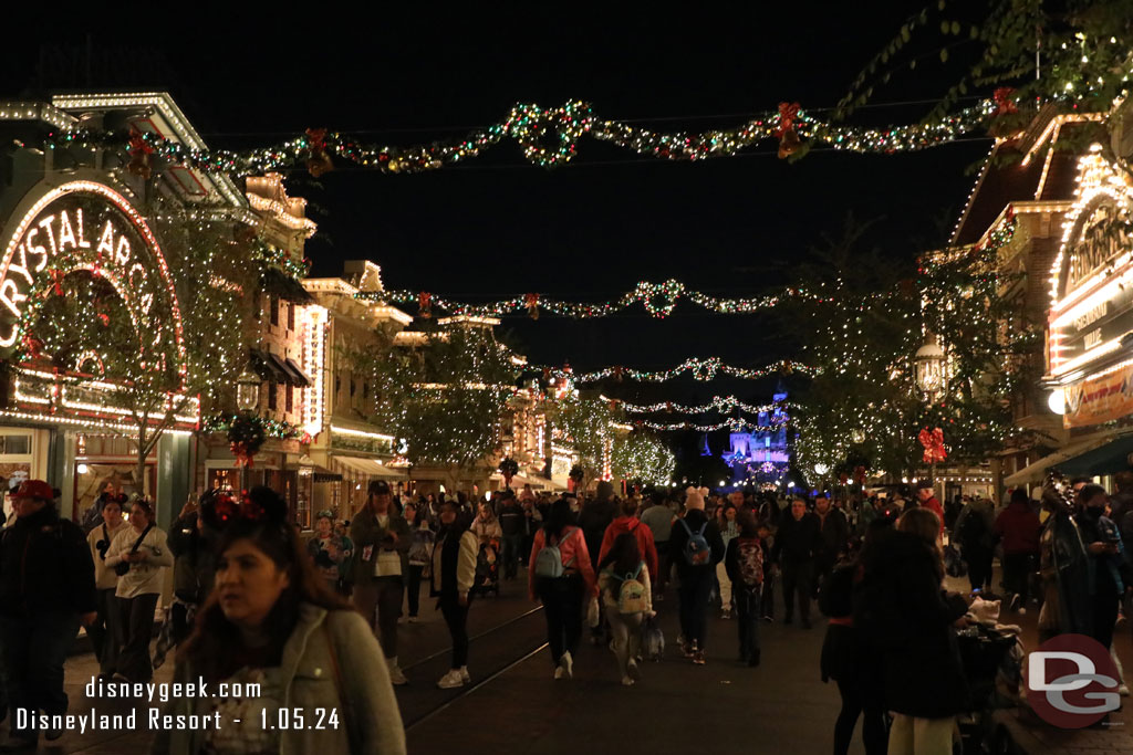 Returned to Disneyland after their set for the 7:30pm Wintertime Enchantment moment