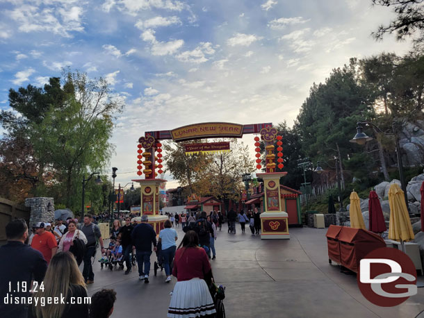 The 2024 Lunar New Year celebration starts Tuesday and runs through Feb 18th.  Most of the decorations and marketplace menus are in place.