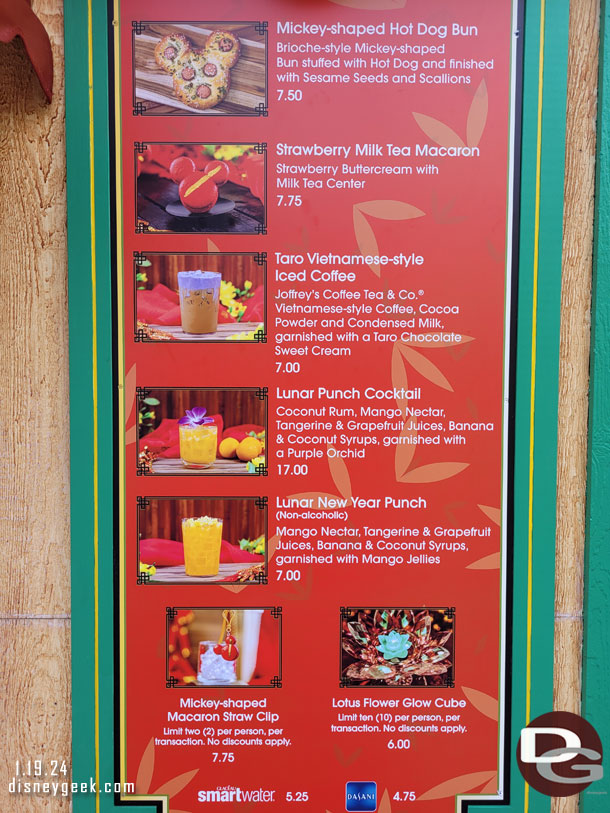 Bamboo Blessings Menu