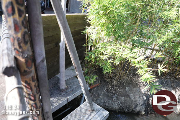 The small wall is still up at the Adventureland entrance