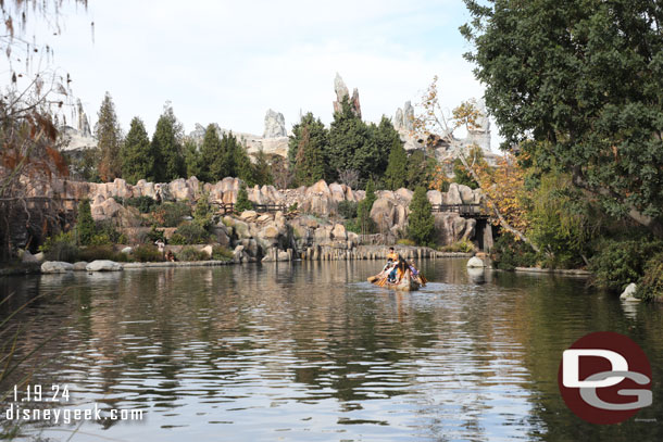 A canoe out on the Rivers of America