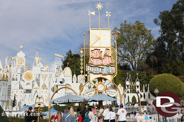 it's a small world has returned to its regular show.  