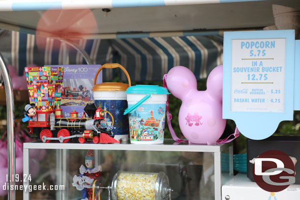 An assortment of current popcorn bucket offerings