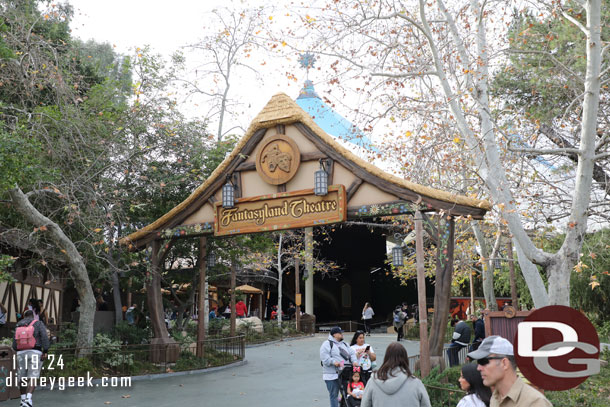 The Fantasyland Theatre is dark right now with no show scheduled.