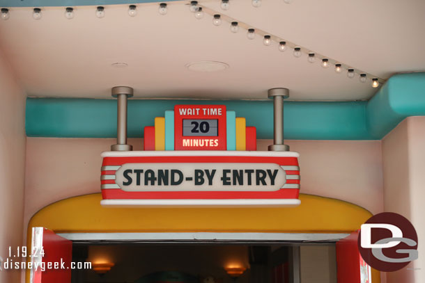 2:07pm - Entering the queue for Mickey and Minnie's Runaway Railway