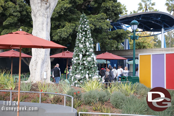 Christmas decorations are still up throughout Downtown Disney