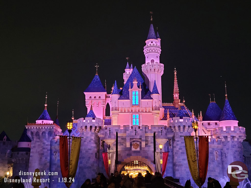 Sleeping Beauty Castle this evening