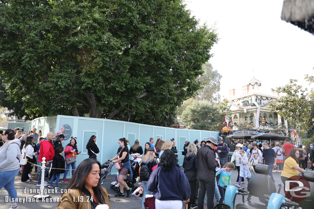 Haunted Mansion Holiday is open through the weekend then will close for a good portion of the year for a renovation project.  The queue work has begun already.