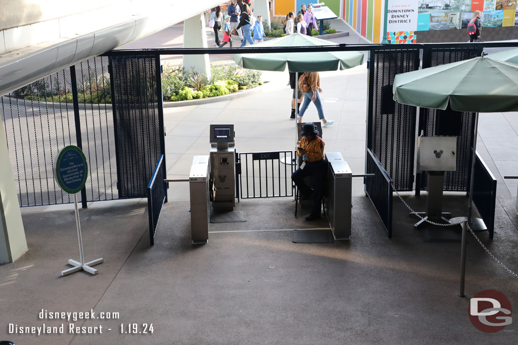 No visible work on the turnstiles yet.  They are all slated to be replaced this year.